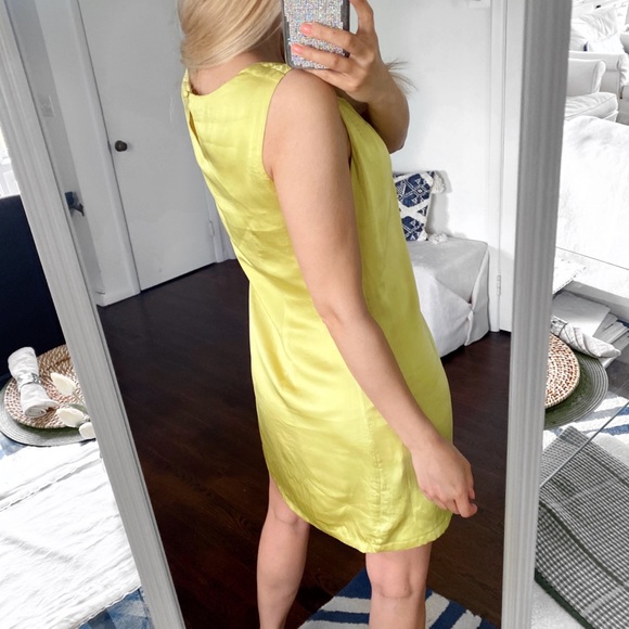 🎾 HM LIME GREEN SILKY SUMMER DRESS! - Picture 4 of 11